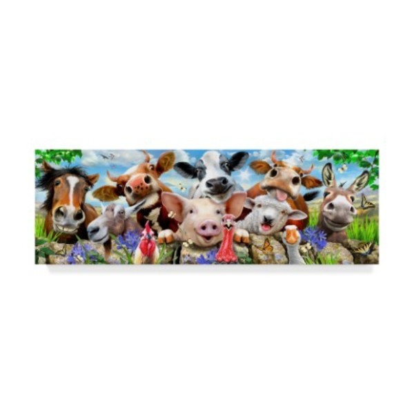 Trademark Fine Art Howard Robinson 'Goofy Farm Portrait' Canvas Art, 8x24 ALI24030-C824GG